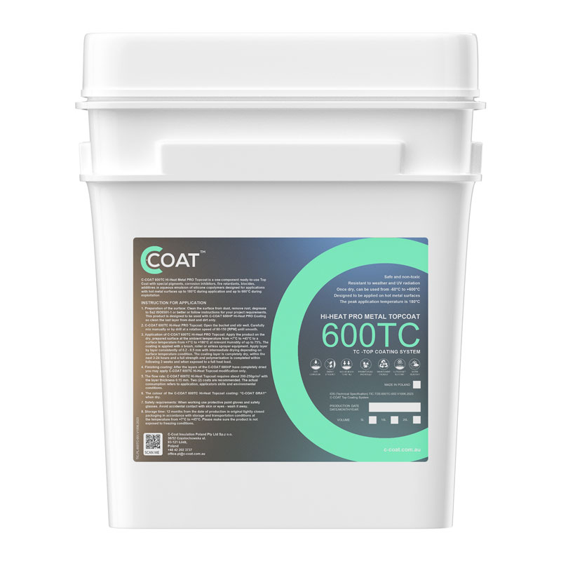 C-COAT 600TC - PRO završni premaz za metal na visokim temperaturama